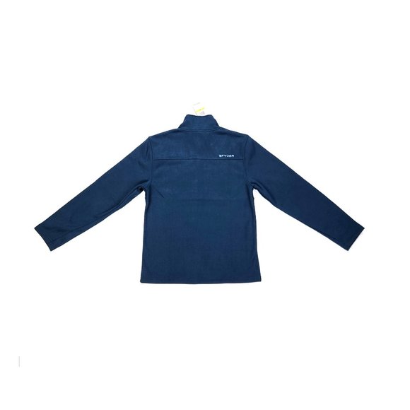Spyder Fleece Jacket Mens Medium Half Zip Legion Blue - Picture 2 of 4